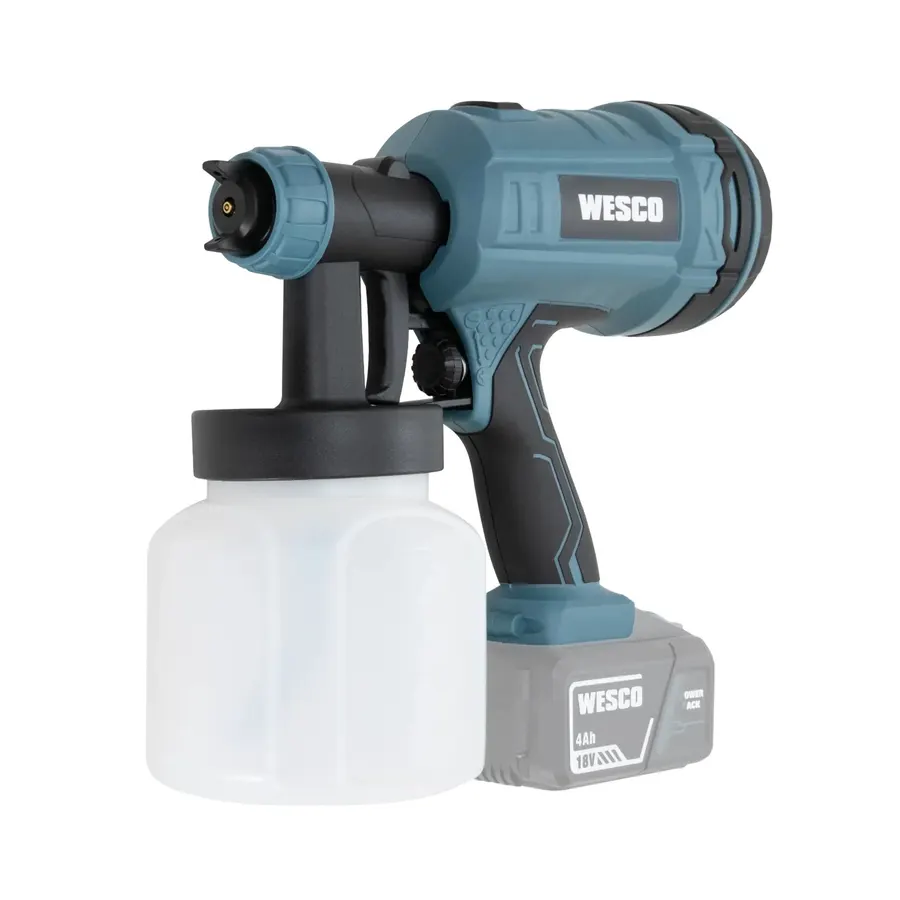 Pistola de Pintura a Bateria 18V 1,5L Bico de 2,5mm Wesco