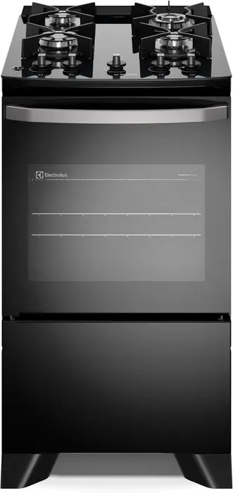 Fogão 4 Bocas Electrolux FE4GB Preto com Mesa de Vidro e Tripla Chama