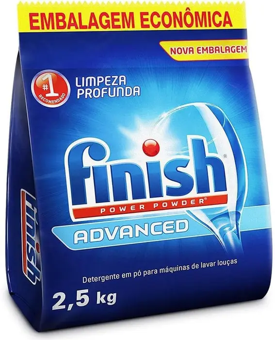 Detergente em Pó para Lava-Louças Finish Power Powder Advanced - 2,5kg