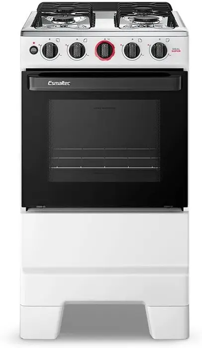 Esmaltec Fogão 4 Bocas a Gás com Mesa Inox e Forno 50L