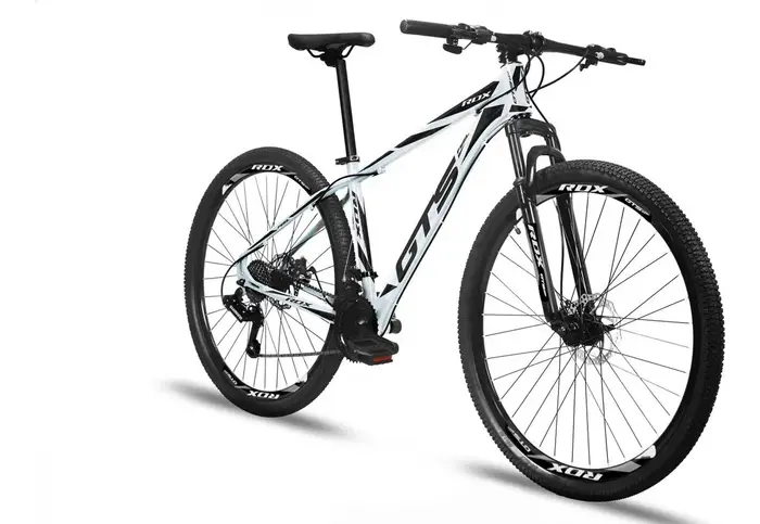 Bicicleta GTS FEEL RDX Aro 29 Alumínio 24v Freio a Disco Branco/Preto Tamanho 21