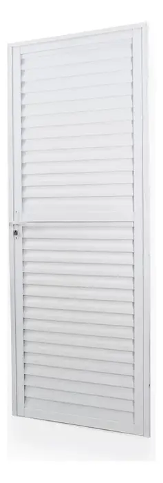 Porta de Alumínio Laminada Soft Plus 210x60cm Abertura Direita Branca