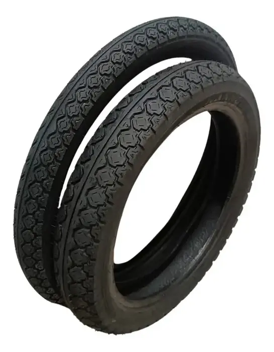 Par de Pneus Rem 80/100-14 e 60/100-17 para Moto Biz e Pop