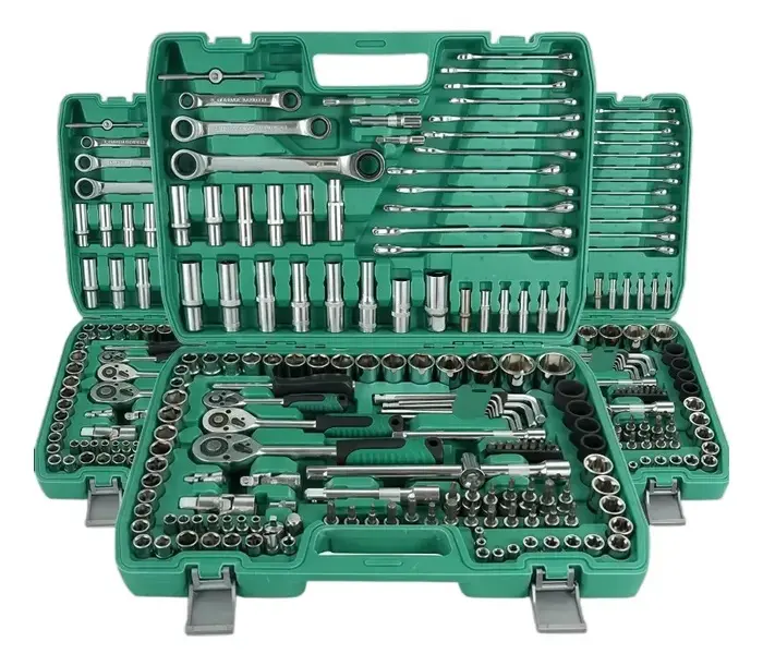 Kit Jogo de Ferramentas 151 Peças de Aço CRV Verde