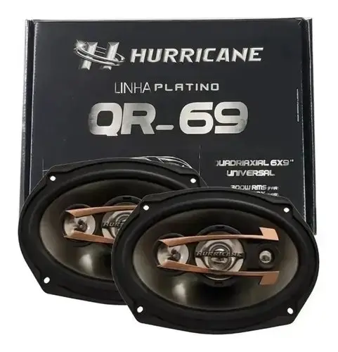 Alto-Falantes Quadriaxial 6x9 Hurricane QR69 300W 4 Ohms