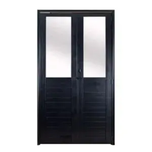 Porta Camarão Lambril Vidro Boreal Alumínio Preto 210x70cm Proex