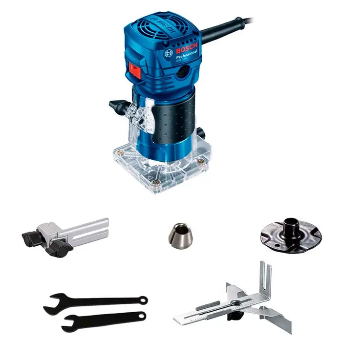 Tupia Laminadora 1/4″ (6mm) 550W GKF550 com 2 Pinças Bosch