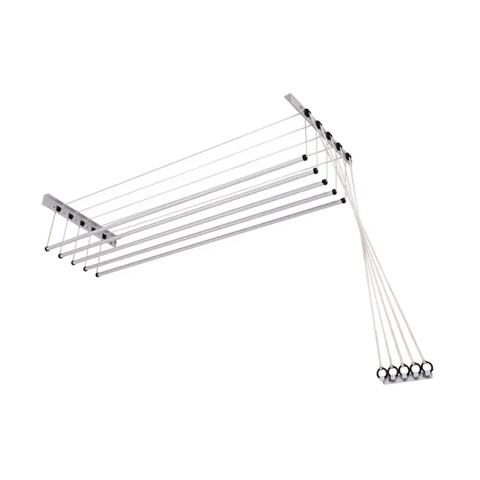 Varal de Teto ou Parede em Aço Branco 1,20×0,38cm Maxeb