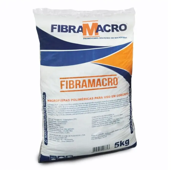 Fibra Polipropileno para Reforço em Concreto Estrutural Macrofibra