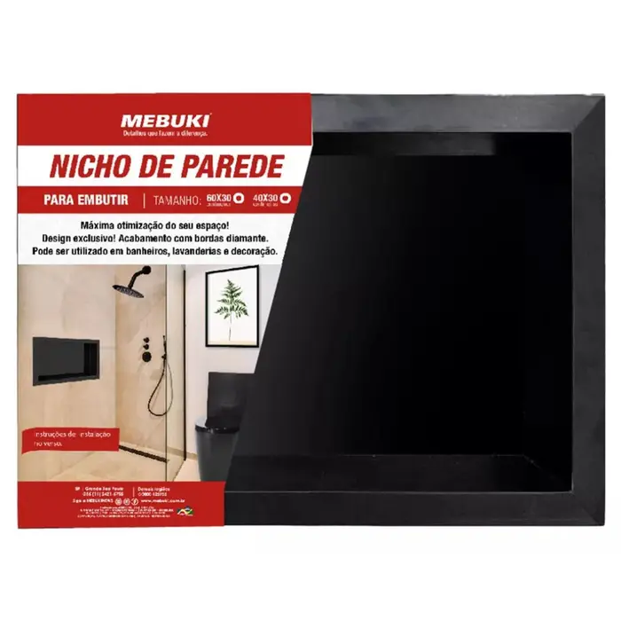 Nicho de Embutir Plástico Mebuki