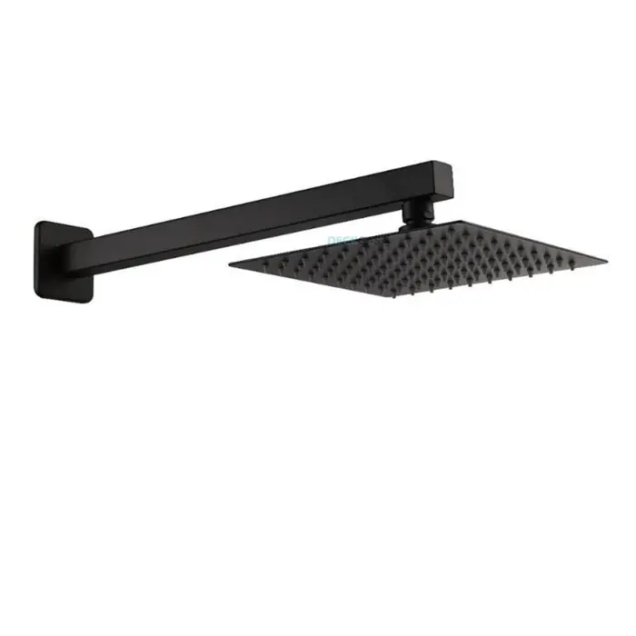 Chuveiro Quadrado Preto Parede 20×20 Deckcasa