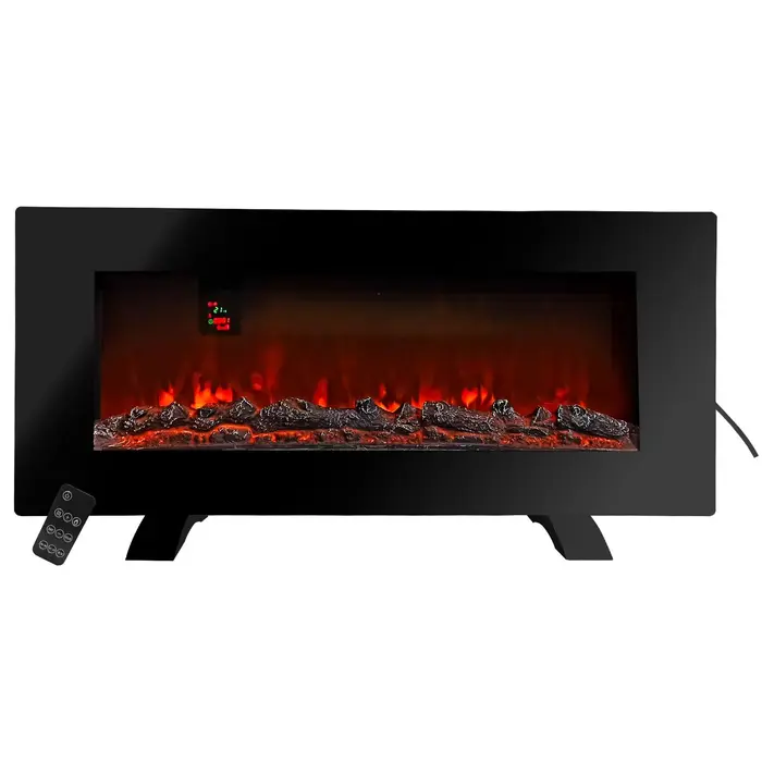Lareira Elétrica de Parede e Bancada com Controle 1500w