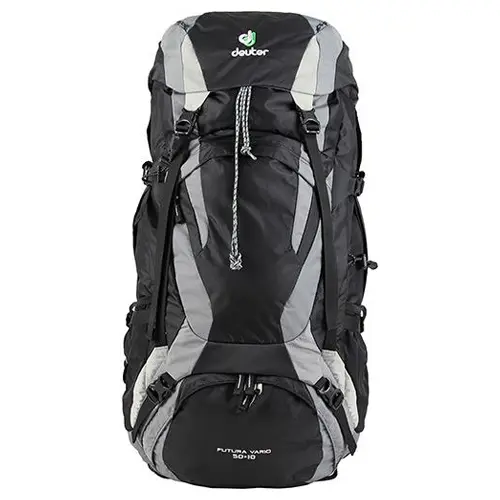 Mochila Futura Vario 50 + 10 Litros com Capa de Chuva Preto