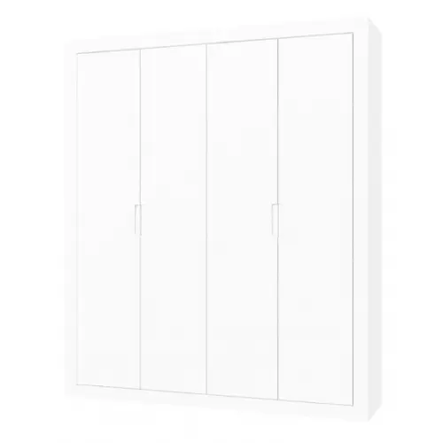 Roupeiro 4 Portas Tutto New Branco Acetinado