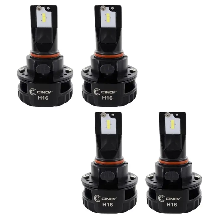 Combo com 2 Pares de Lâmpadas Automotiva Super LED Plus H16 32W 6.500K CINOY-K6964