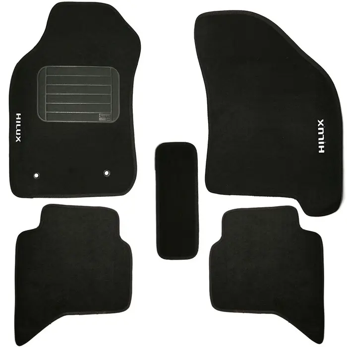 Jogo de Tapetes Hillux 2014 Preto com 5 Peças SAMARA CAR-7085