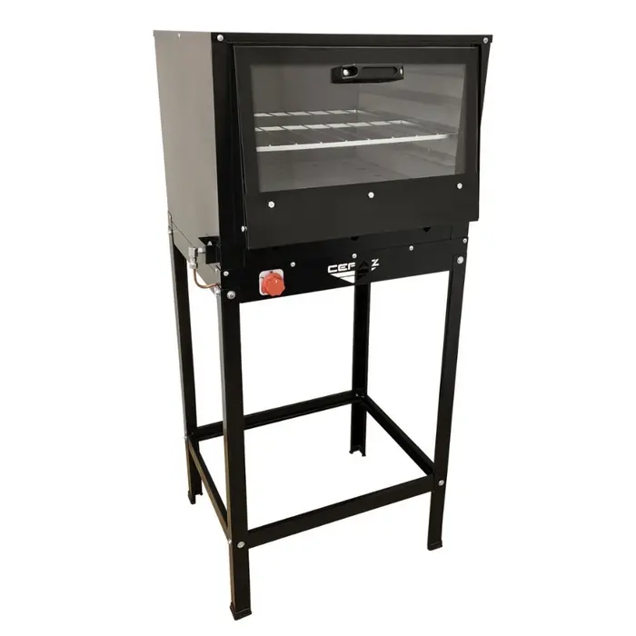 Forno Industrial Grande Alta Pressão FRG-18 a Gás GLP 80L Tampa de Vidro com Cavalete CEFAZ-FRG-18