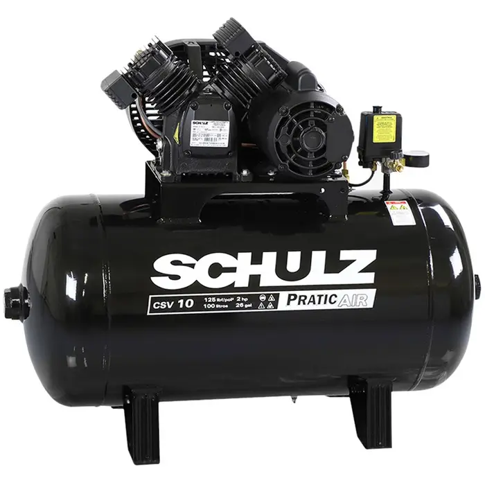 Compressor de Ar Pratic Air 2HP 10 Pés 93L 220V SCHULZ-CSV10/100