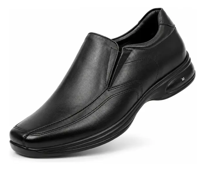Jota Pe Sapato Social Masculino Couro Preto 3d Vision
